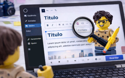 Personaje de juguete editando texto